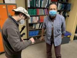 Z fotografování instrumentů observatoře Cerro Tololo. Foto: Juan Seguel. Z fotografování instrumentů observatoře Cerro Tololo. Foto: Juan Seguel.