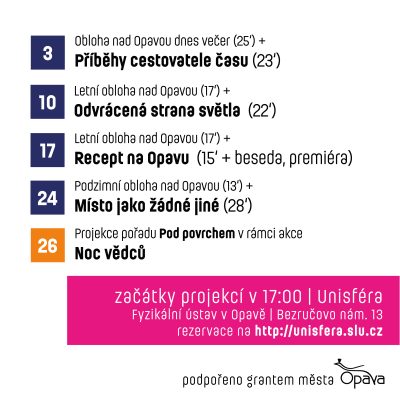 Program v Unisféře v září 2025