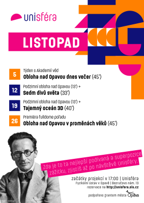 Program v Unisféře v listopadu 2025